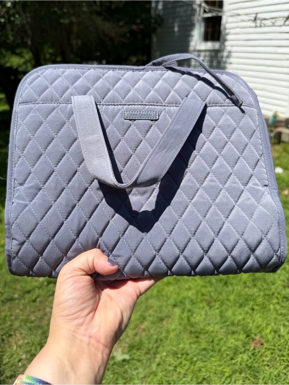 Vera Bradley Performance Twill Hanging Travel Organizer Gray GUC